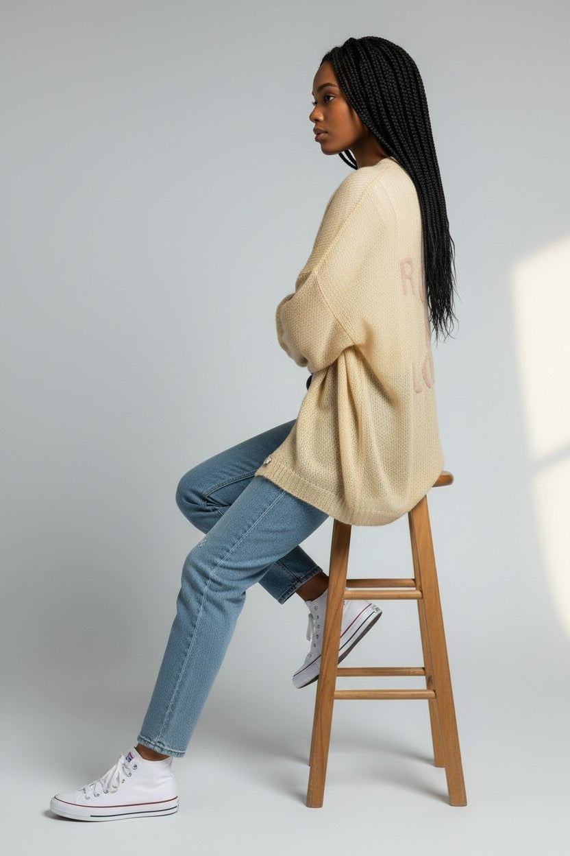 CAMEL ROCK &amp; LOVE CARDIGAN