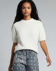 OFF WHITE ELBOW SLEEVE SWEATER