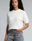 OFF WHITE ELBOW SLEEVE SWEATER
