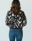 JAGUARD ELBOW BALLOON SLVE SWEATER