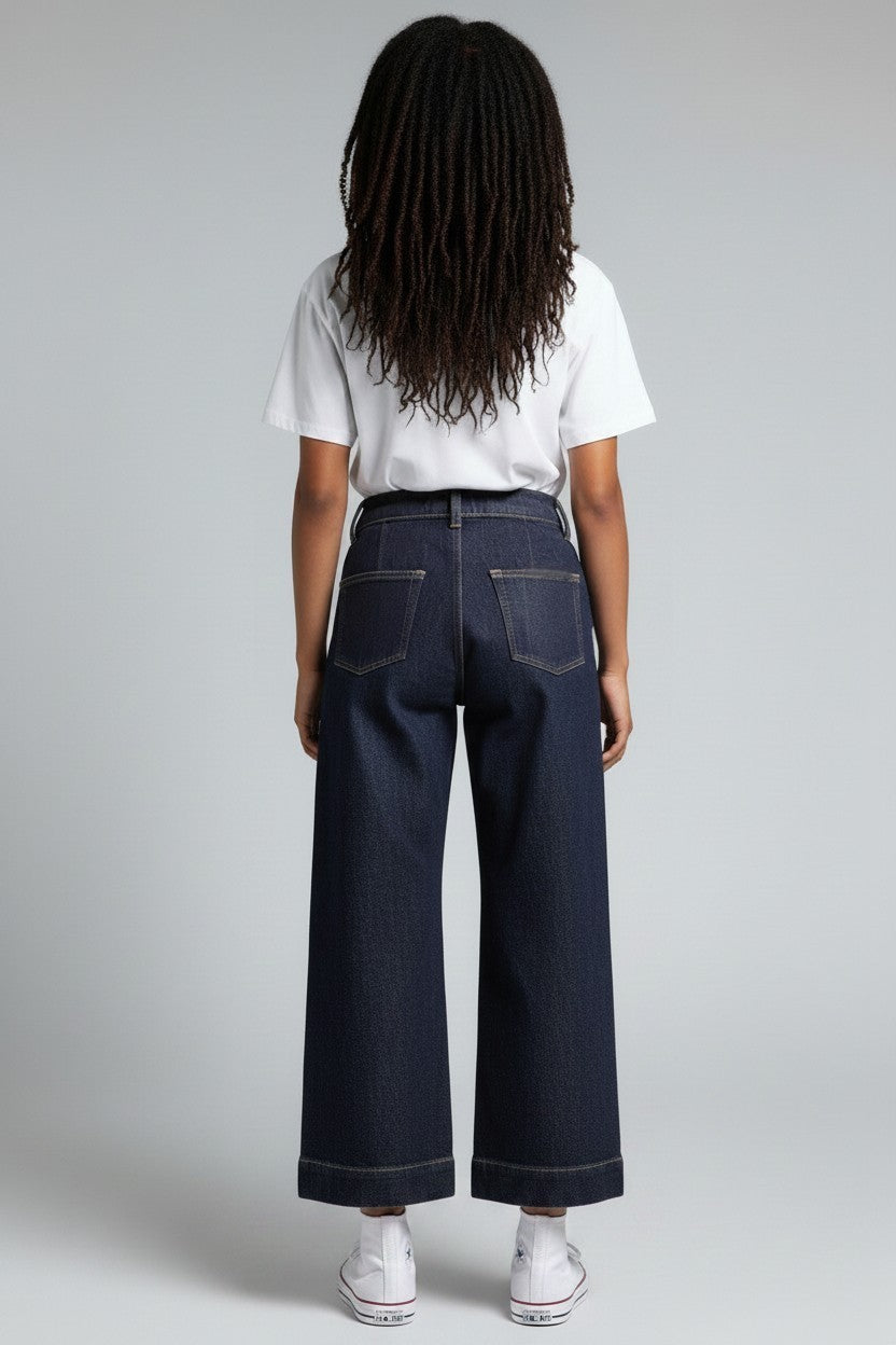 CROPPED WIDELEG STRETCH DENIM