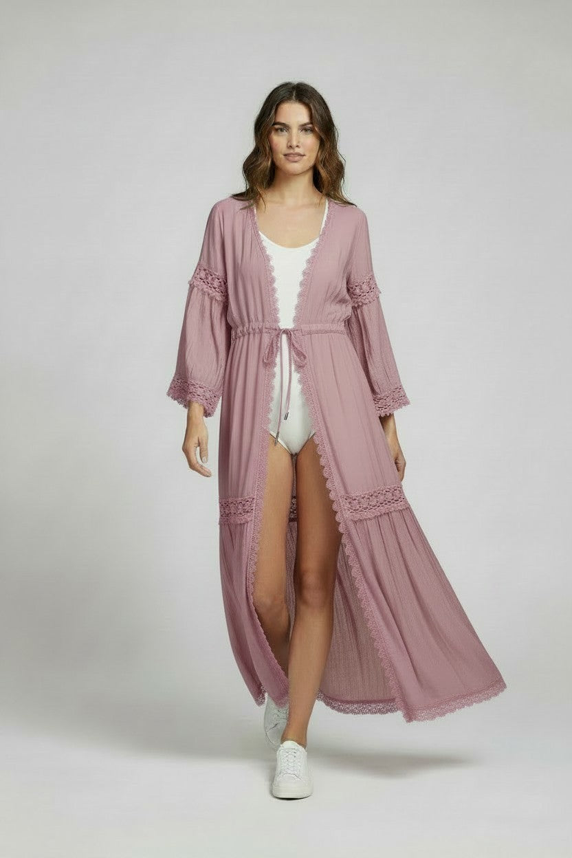 MAUVE COVERUP/KIMONO