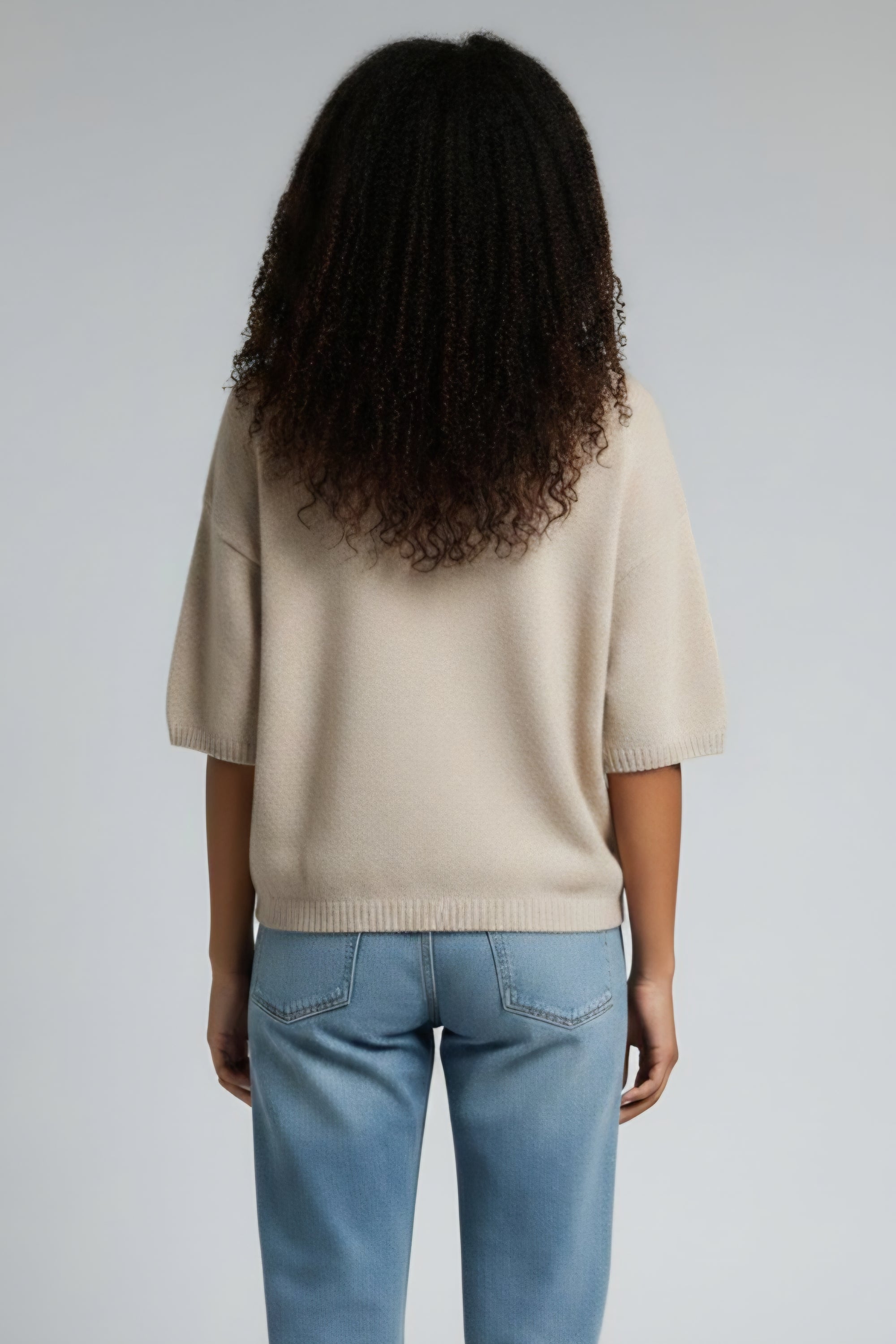 LATTE' BUBBLE SLEEVE SWEATER