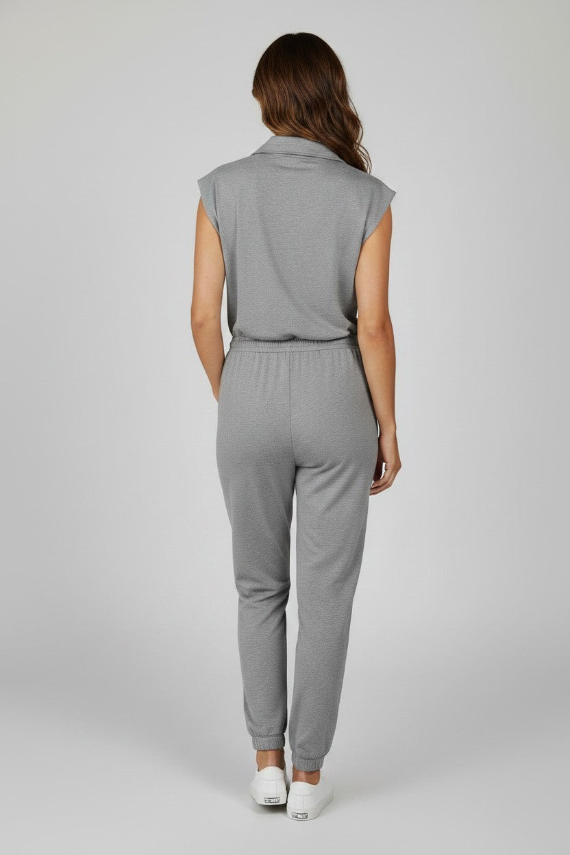 GREY 3/4 ZIP JUMPER