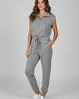 GREY 3/4 ZIP JUMPER