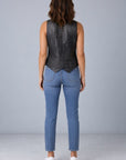 BLACK PEACE LEATHER VEST