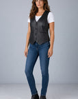 BLACK PEACE LEATHER VEST
