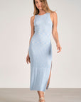 BLUE TWIST MAXI DRESS