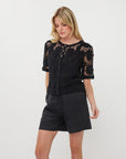 ESQUALO BLACK SHORT SLV CARDIGAN