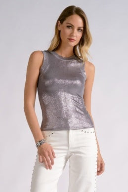 SILVER GLITTER TANK