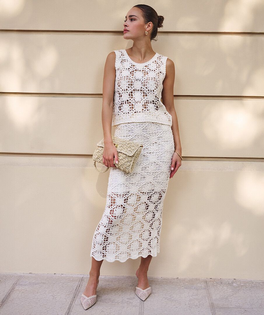 ESQUALO CROCHET SKIRT