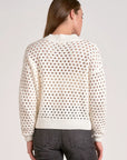 ELAN WHITE ZIP UP CARDIGAN