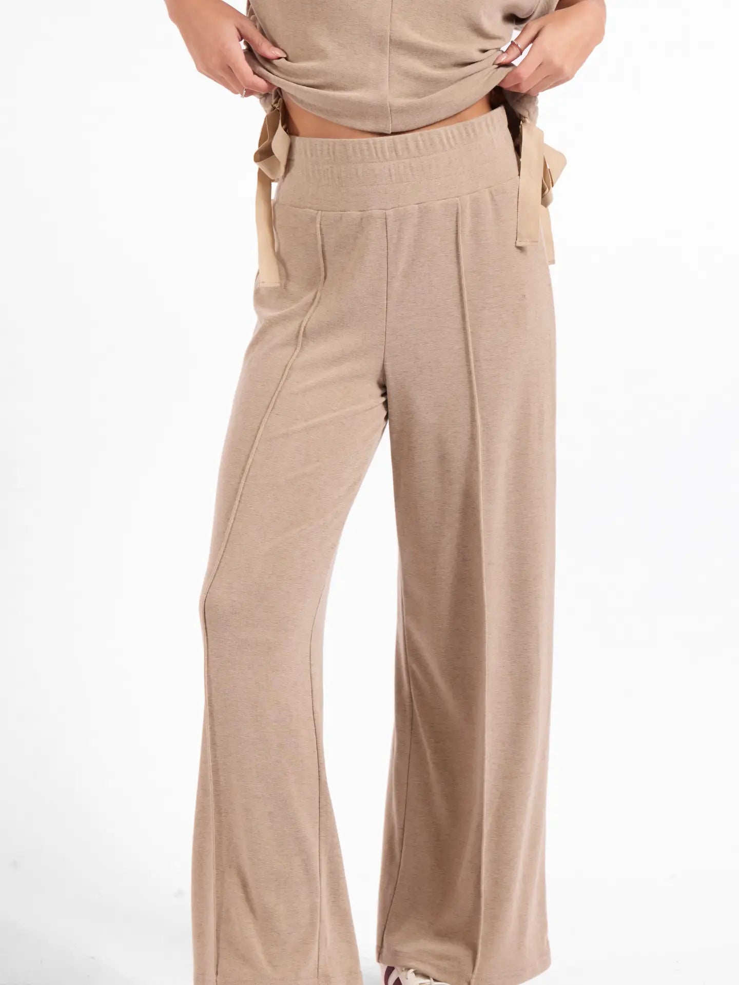 TOMMY ELASTIC WAIST PULL ON PANT-TAUPE