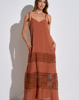 CLAY CROCHE MAXI W/SPAG STRAPS