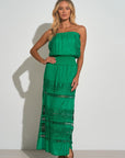 Green Strapless Maxi
