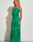 Green Strapless Maxi