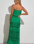 Green Strapless Maxi