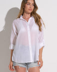 HEART BUTTON DOWN SHIRT/COVERUP