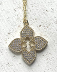 Quatrefoil clover designer trendy jewelry boutique style: Silver