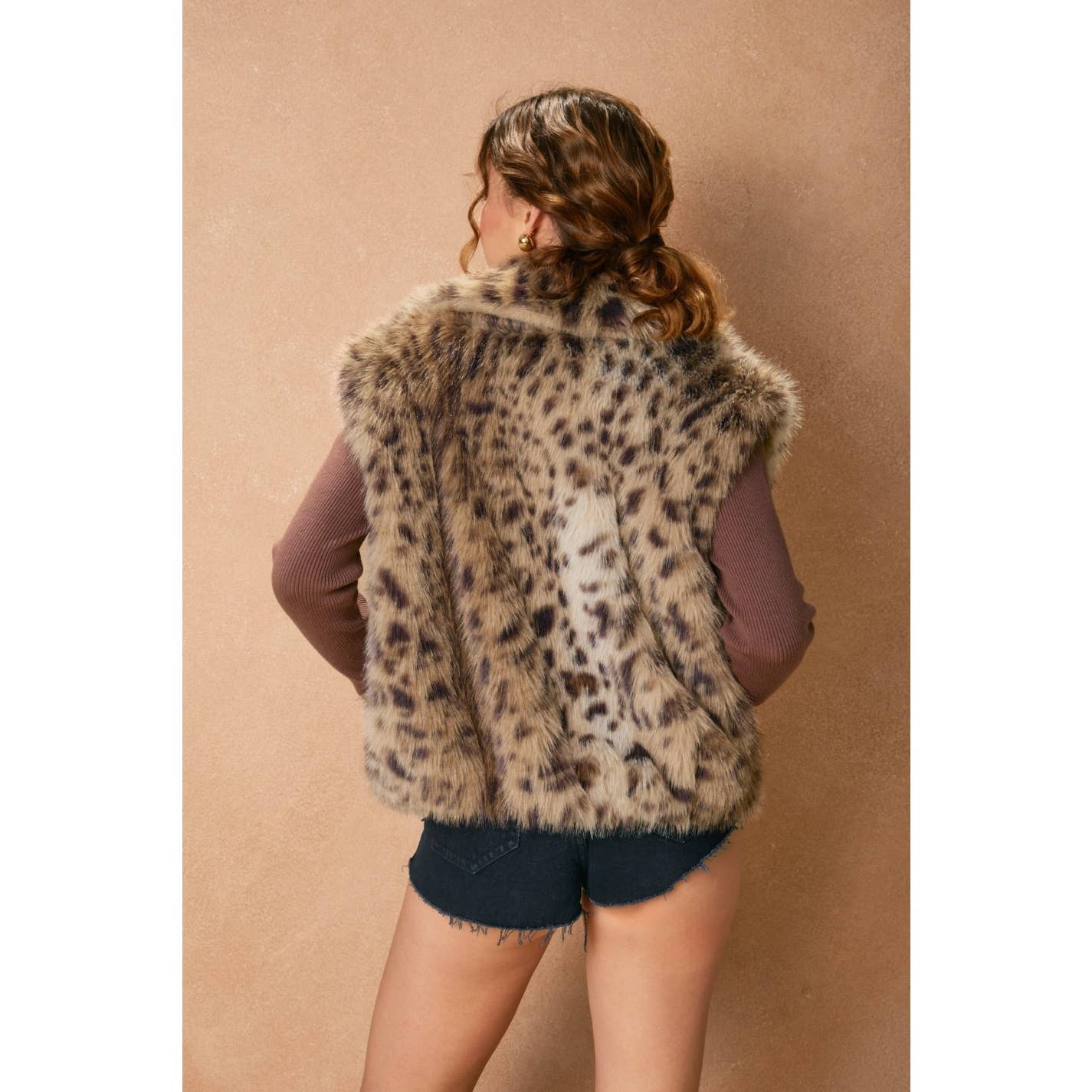 Wanderroot Faux Fur Vest: TAUPE BROWN