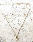 Hand casted Swarovski layering boutique salon necklace spa: Gold / 18”
