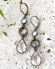 Crystal quartz earrings boutique salon jewelry