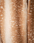 25046J Deer Print Faux Fur Coat: TAUPE / S-M-L (2-2-2)