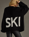 Black Ski Knit Cardigan