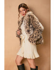 Wanderroot Faux Fur Jacket: TAUPE BROWN