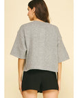 HEATHER GREY BUTTON DOWN SWEATER
