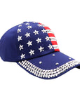 AMERICAN FLAG RHINESTONE STUDDED CAP