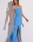 SKY BLUE STRAPLESS JUMPER
