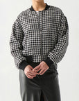 DEX HOUNDSTOOTH BOMBER JACKET