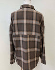 OVERSIZED PLAID FLANNEL WITH POCKET