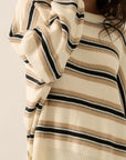 CREAM STRIPE SWEATER (OVERSIZED)