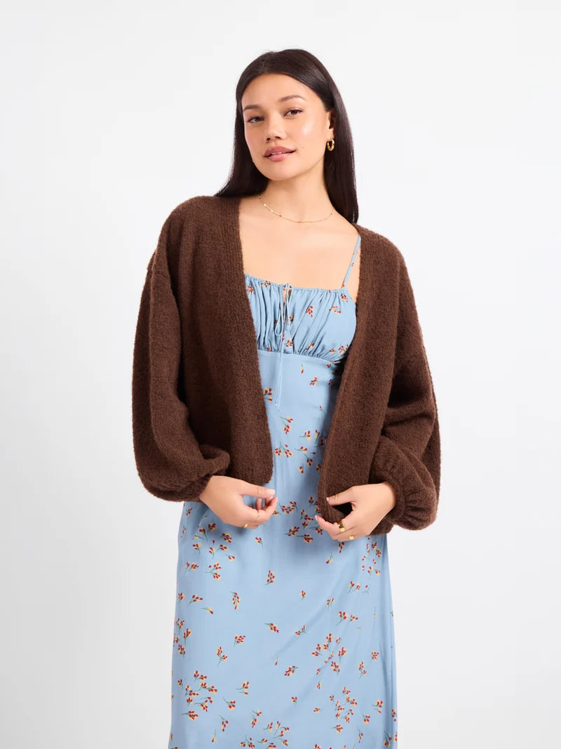 BROWN MARLEY DOLMAN SLV CARDIGAN