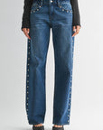 DP848 - DK - Low Rise Studded Baggy Jean