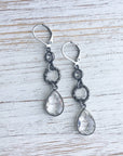 Crystal quartz earrings boutique salon jewelry
