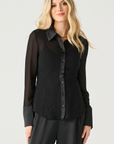 B+T BLACK SHEER BLOUSE