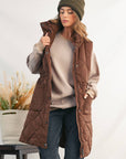 Quilted Stand Collar Puffer Jacket Vest