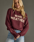 Wine Weather Sweater