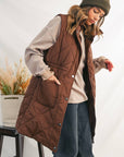 Quilted Stand Collar Puffer Jacket Vest