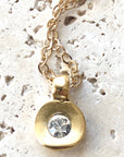 Hand casted Swarovski layering boutique salon necklace spa: Gold / 18”