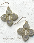 Quatrefoil clover designer style jewelry boutique trendy : Gold