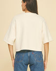 CREAM BUTTON DOWN SWEATER