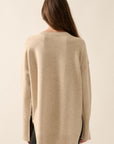 CHOCOLATE/OATMEAL SWEATER