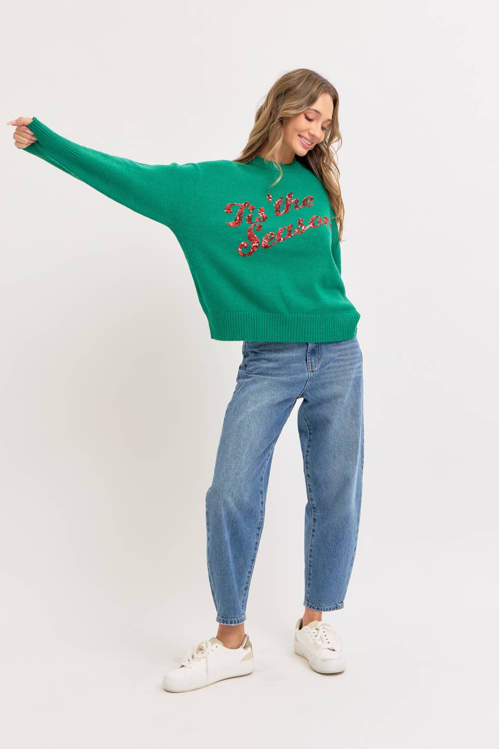 HOLIDAY SWEATER IT&#39;S THE SEASON: Green