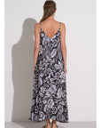BLACK MALDIVES PRINT MAXI DRESS