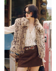 Wanderroot Faux Fur Vest: TAUPE BROWN