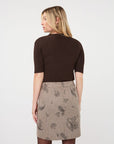 ESQUALO SHORT SLEEVE SWEATER W/SEAM DETAIL